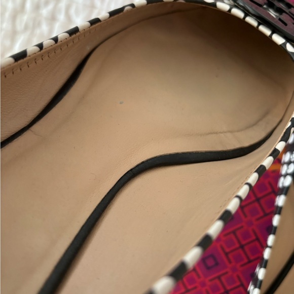 Tory Burch Small Marple Dot Reva Ballet Flat: Black & Ivory - Picture 12 of 16